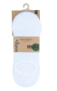 Basset footie invisible bamboo (zwart, 2-pack)