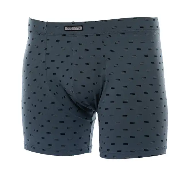Set boxershort Parallel blauw microvezel