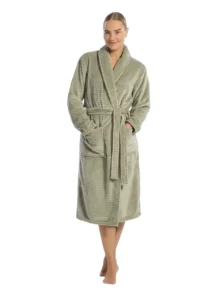 Ten Cate badjas Basics minty green stripe