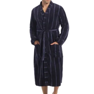 Ten Cate badjas Basics navy-blue stripe