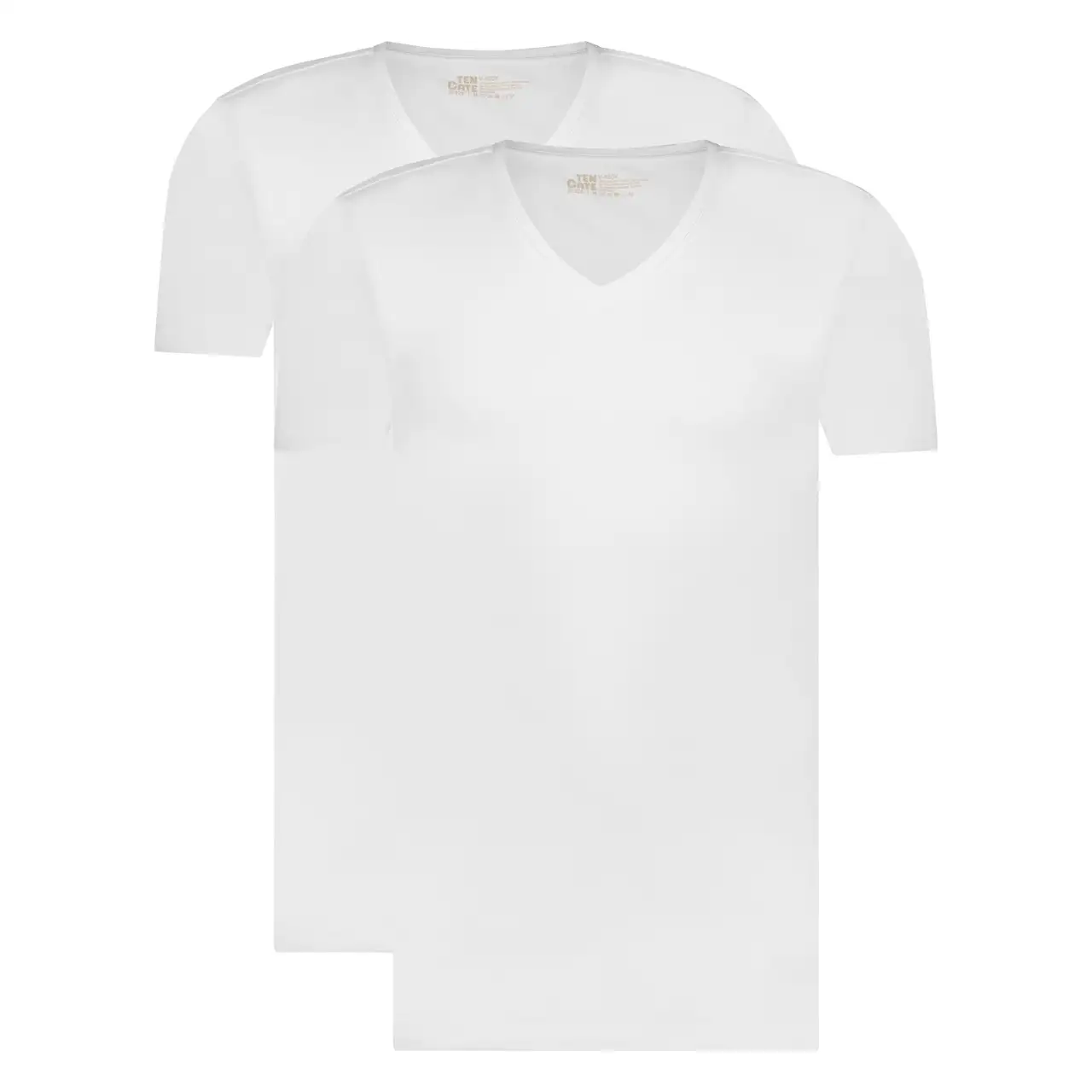 Ten Cate Basics men v-neck (2pack - white) - Afbeelding 2