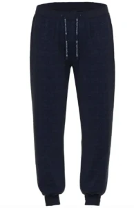 Tom Tailor heren lange pyjamabroek boordjes 71474 blauw