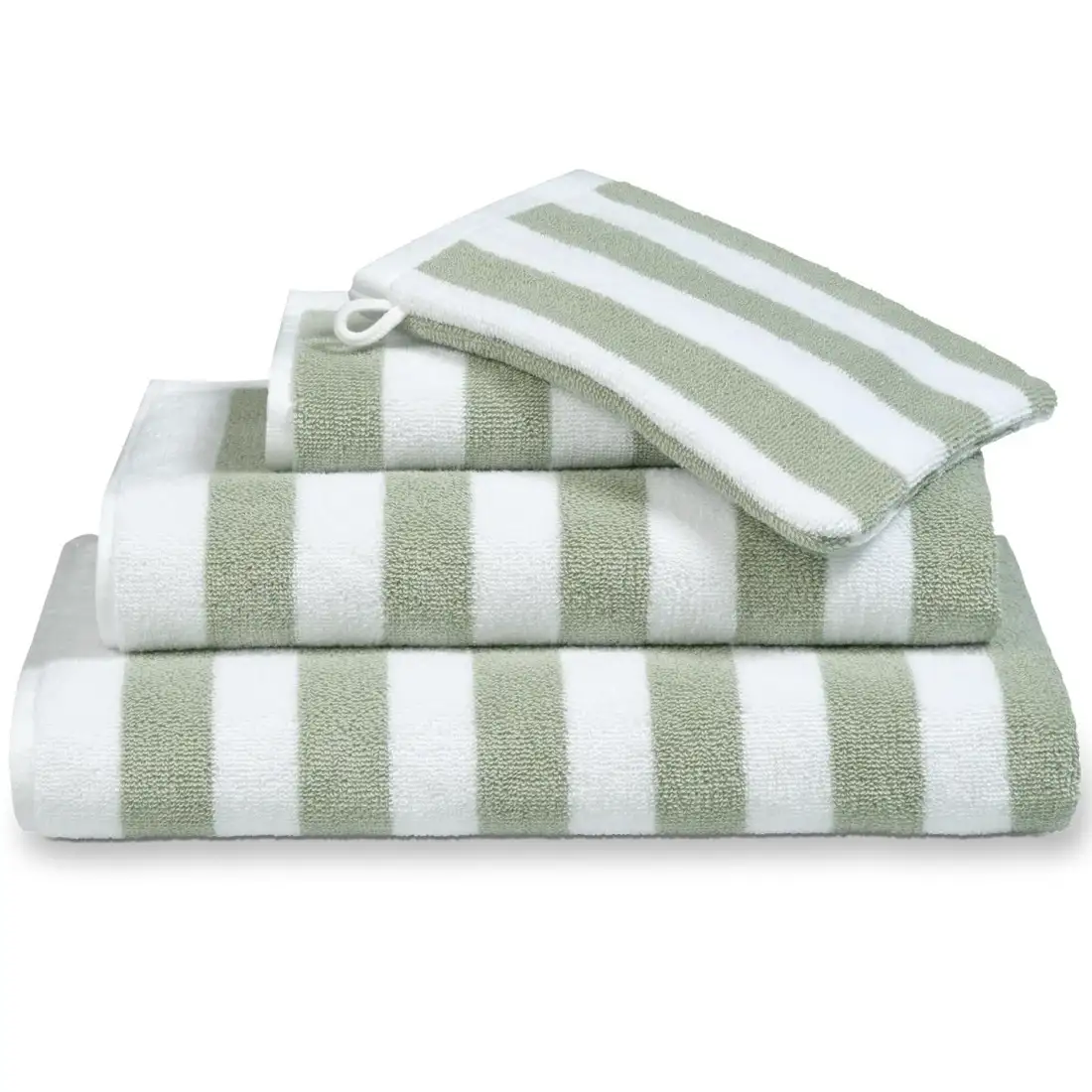 Vandyck badgoed Verona stripes smoke green