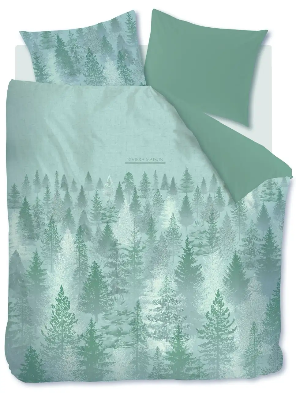Riviera Maison dekbedovertrek Foggy Forest green - Afbeelding 4