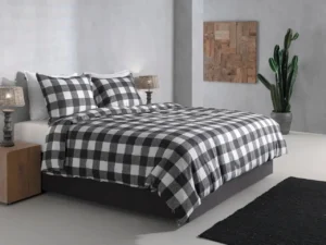 Zo! Home dekbedovertrek Quattro di Lino dark grey