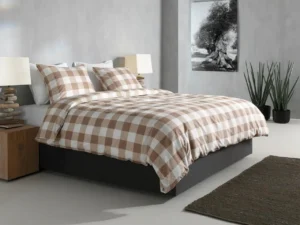 Zo! Home dekbedovertrek Quattro di Lino sandy beige