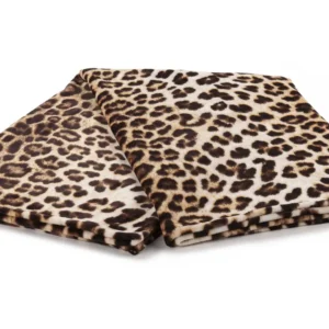 Zo! Home Fleece plaid Cara Leopard 140x brown200