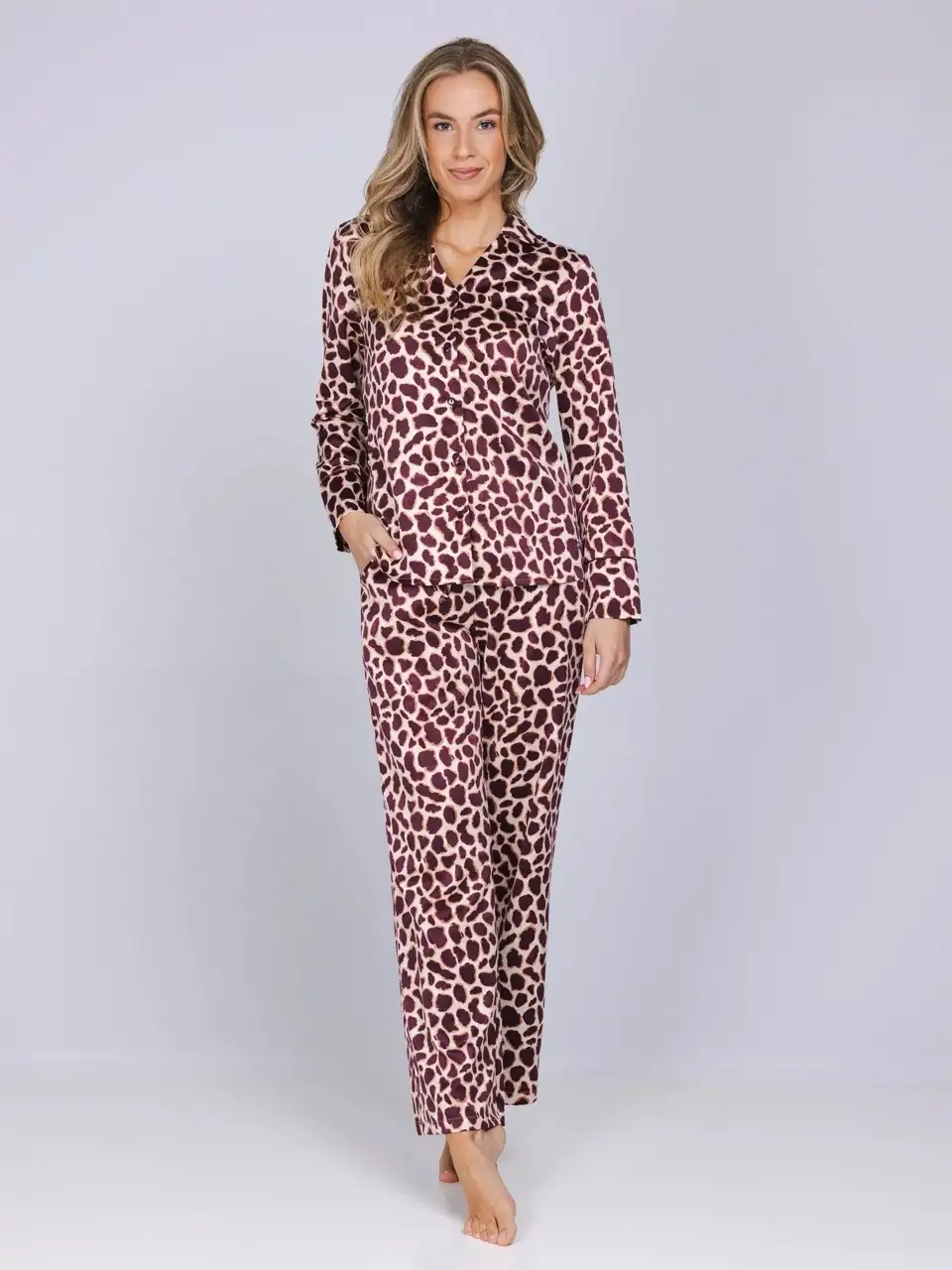 Pastunette dames pyjama Satin Wild 121262-212-3 - Afbeelding 4