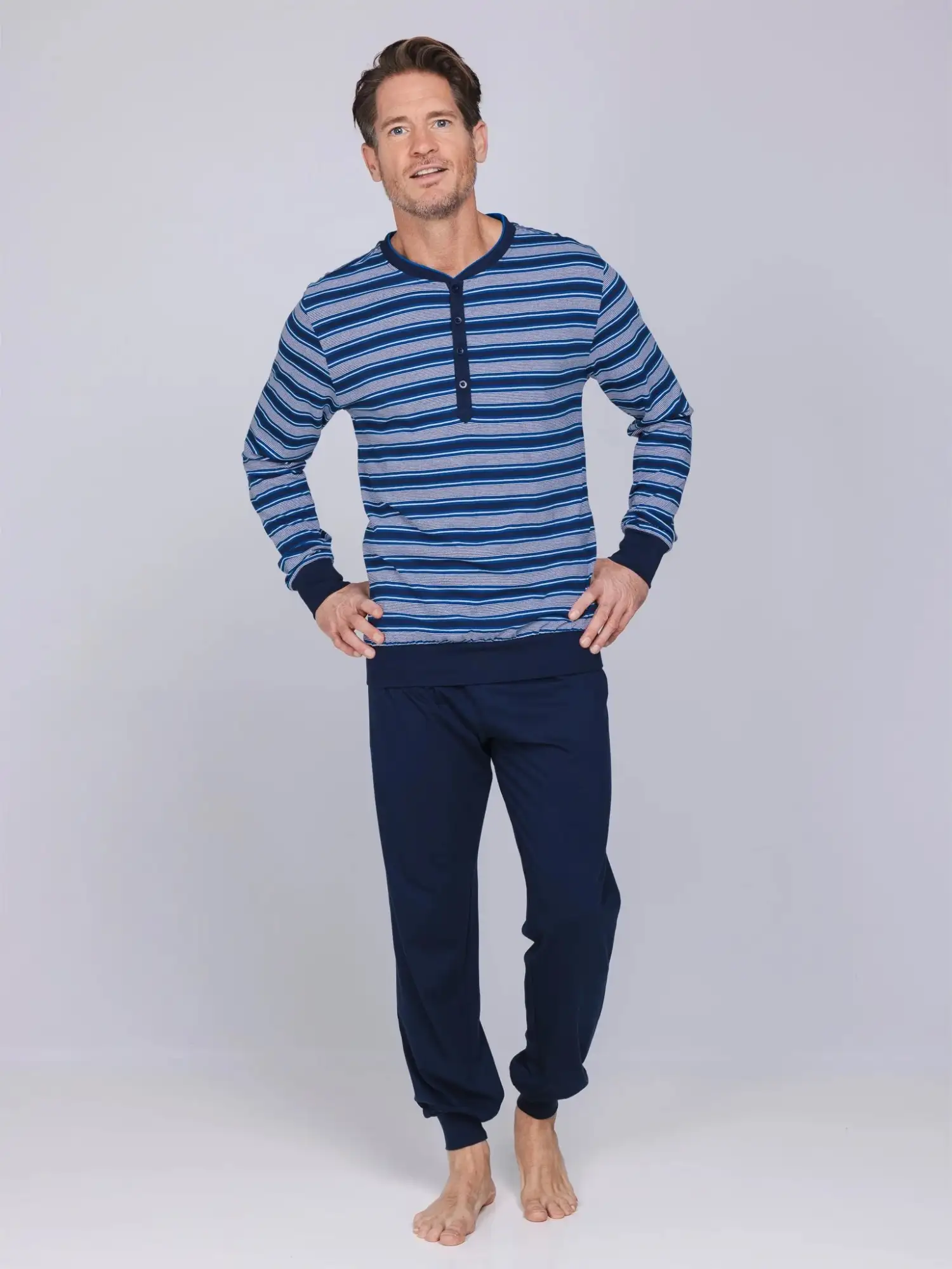 Pastunette heren pyjama Blue Draft 122262-520-1 dark blue - Afbeelding 2