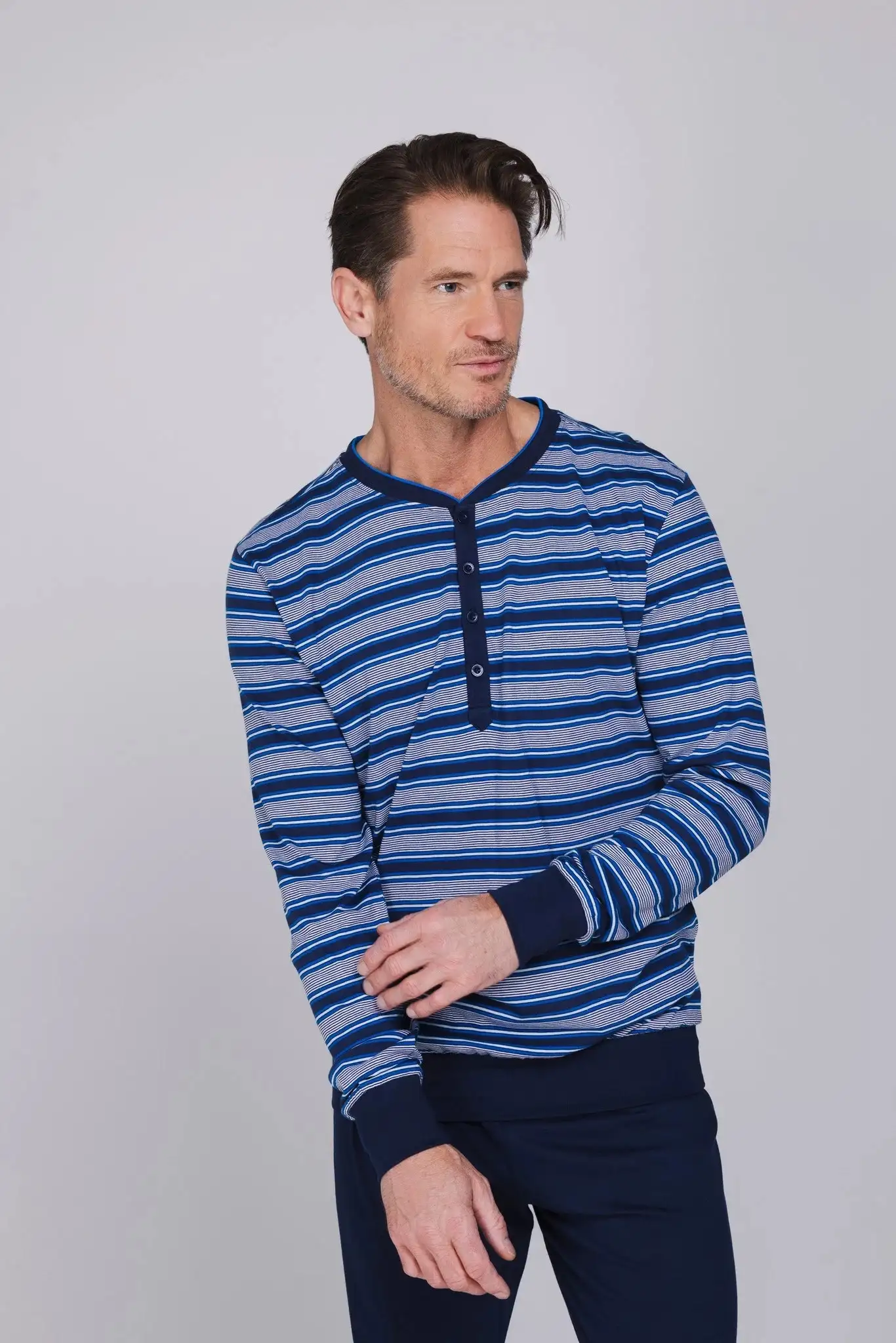 Pastunette heren pyjama Blue Draft 122262-520-1 dark blue - Afbeelding 4