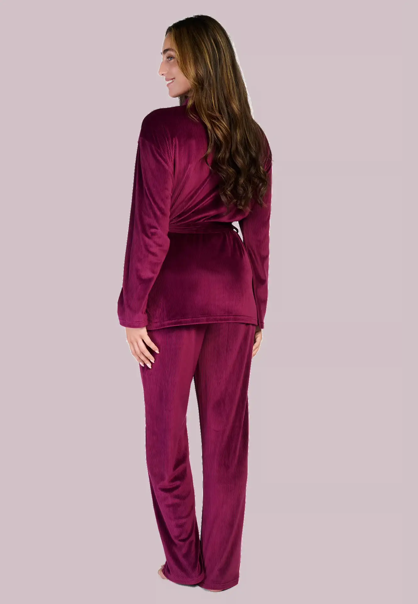 Ten Cate Comfort Wear kimono cherry burgundy - Afbeelding 4