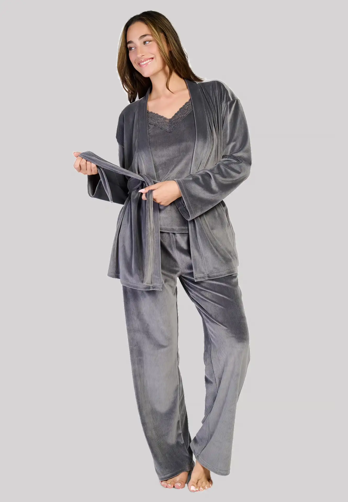 Ten Cate Comfort Wear kimono warm grey - Afbeelding 2