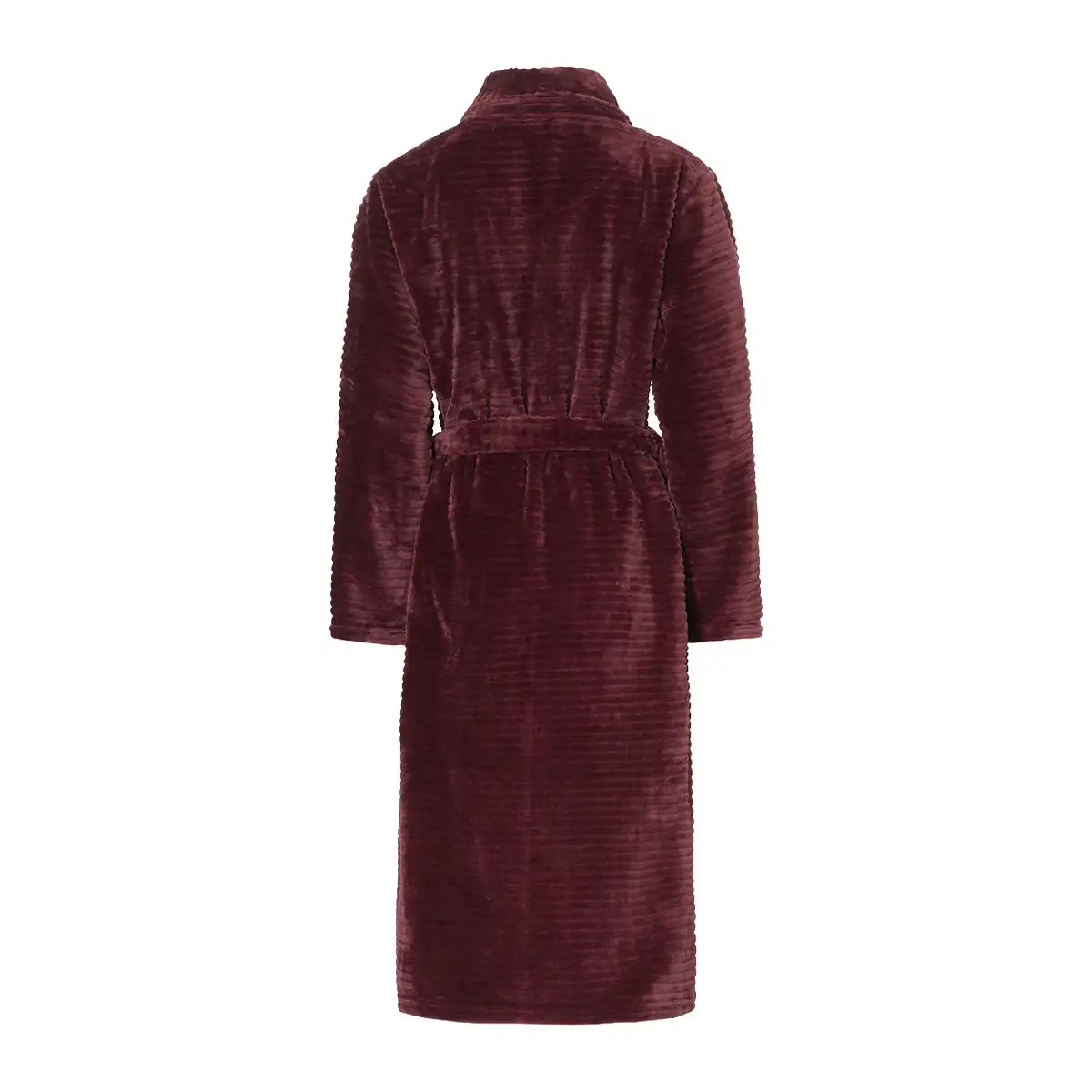 Ten Cate Comfort Wear badjas Stripe cherry burgundy - Afbeelding 2