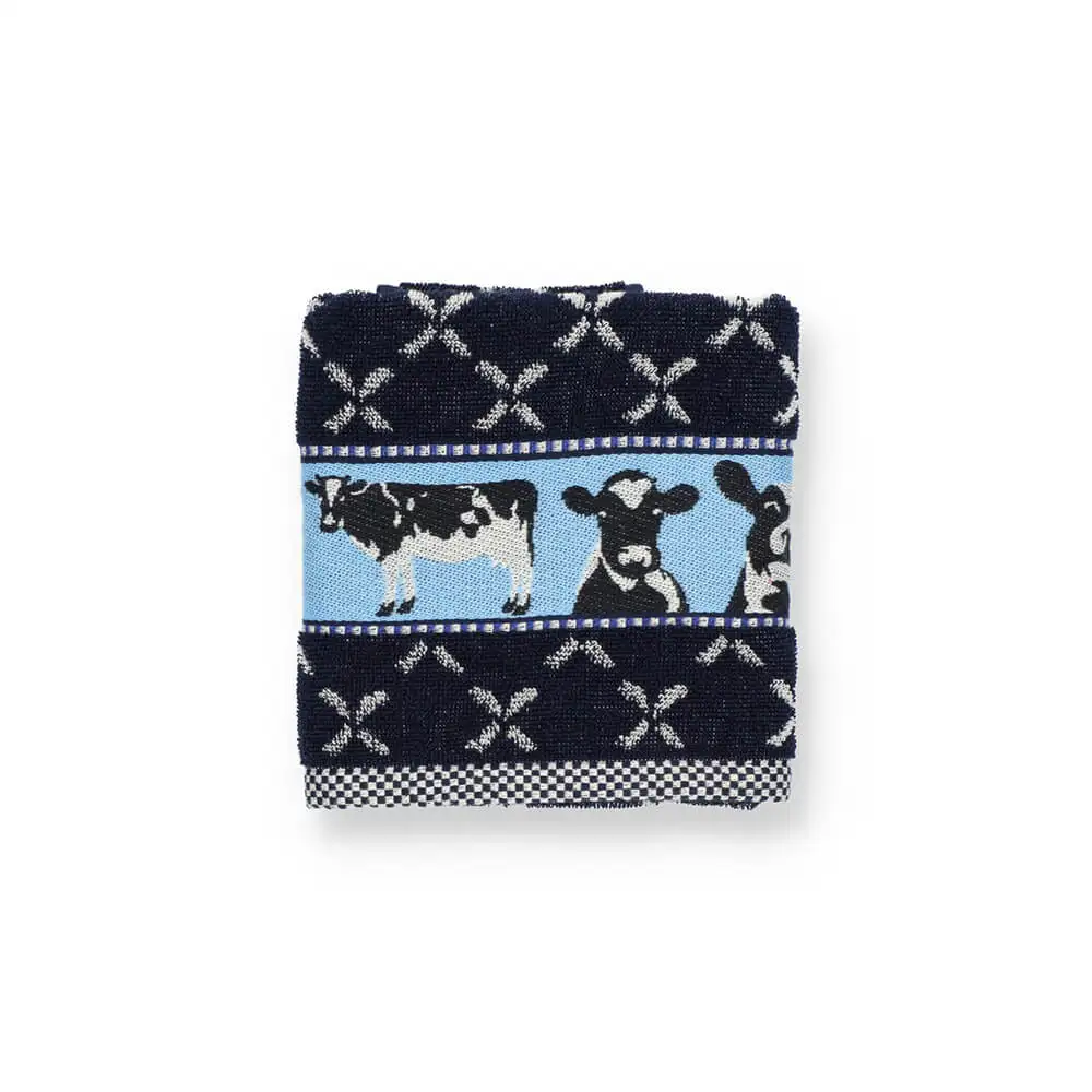 Bunzlau Castle keukendoek Cows donkerblauw - Afbeelding 2