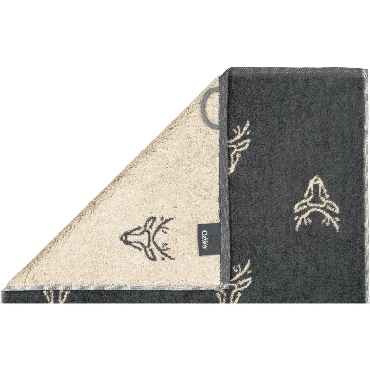 Cawö gastendoek Alpenchic all over 6229 granit 30x50cm - Afbeelding 2