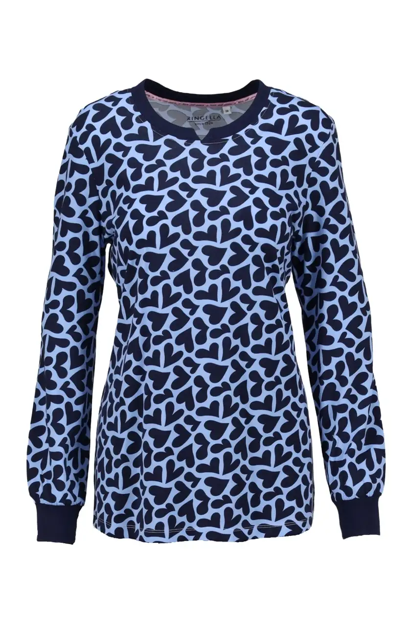 Ringella dames pyjama Hart 6511211 air blue - Afbeelding 4