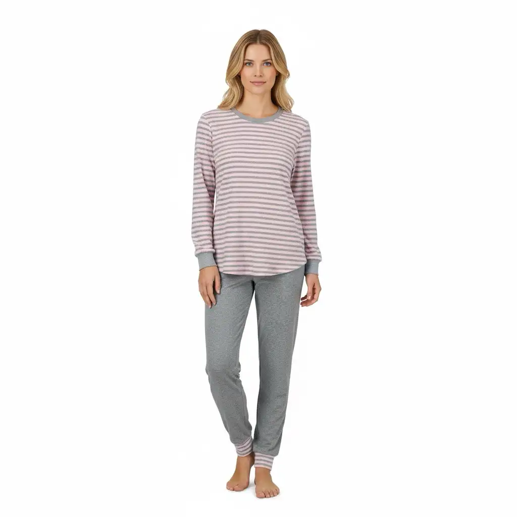 Ringella dames pyjama badstof 6518245 nelke - Afbeelding 4