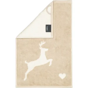 Cawö gastendoek Alpenchic Hirsche 6228 natur 30x50cm