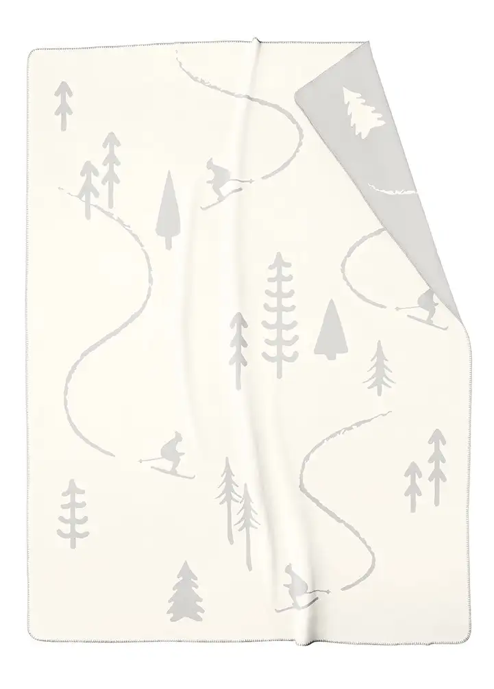 Cawo plaid WINTER EDITION Skifahrer 62720 natur-stein