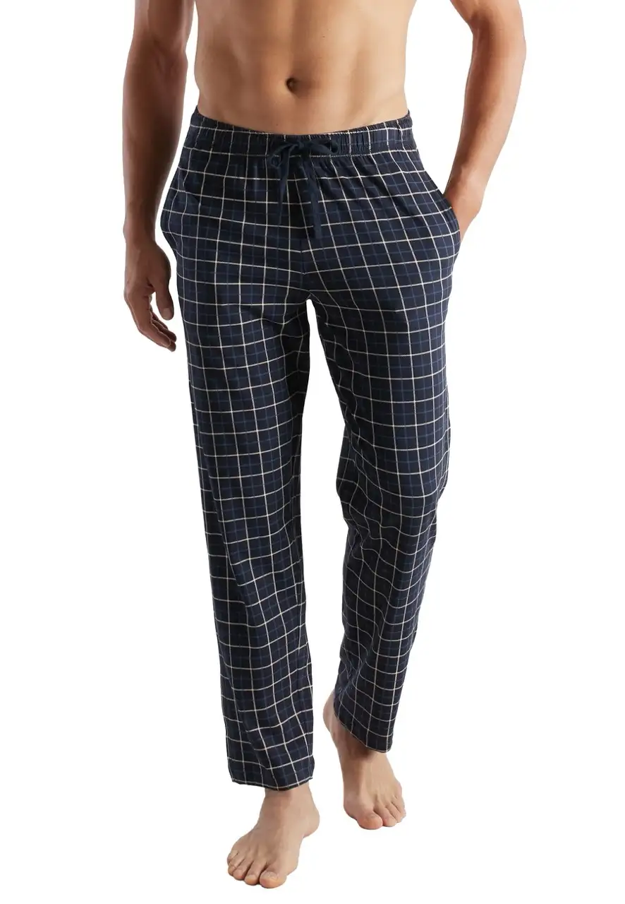 Ceceba heren lange pyjamabroek geruit 31229 blau