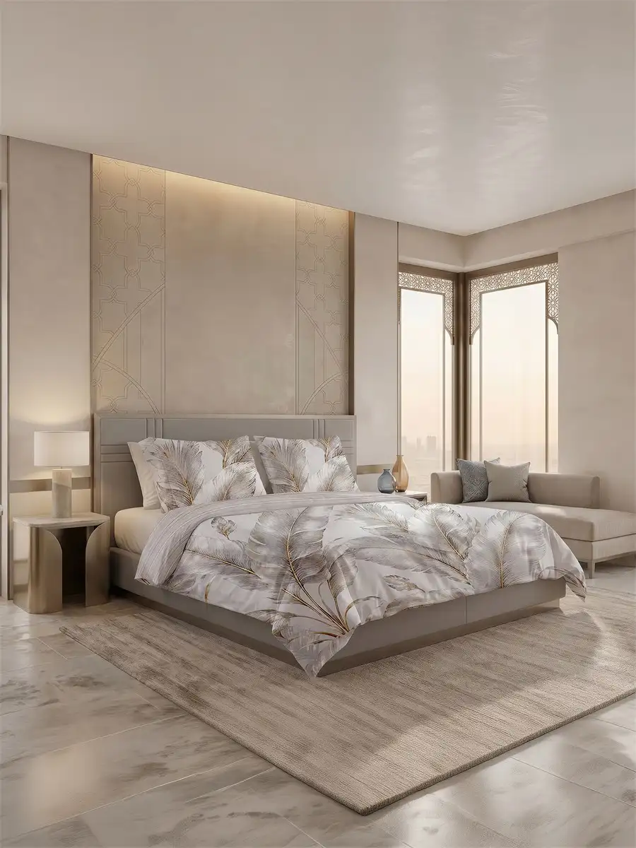 Heckettlane dekbedovertrek Dubai Suite tencel gold - 2-persoons 200x200/220cm + 2 slopen - Afbeelding 3
