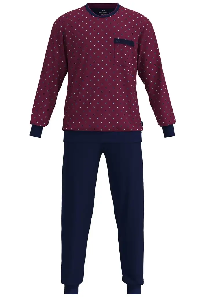 Götzburg heren pyjama interlock 452419 bordeaux