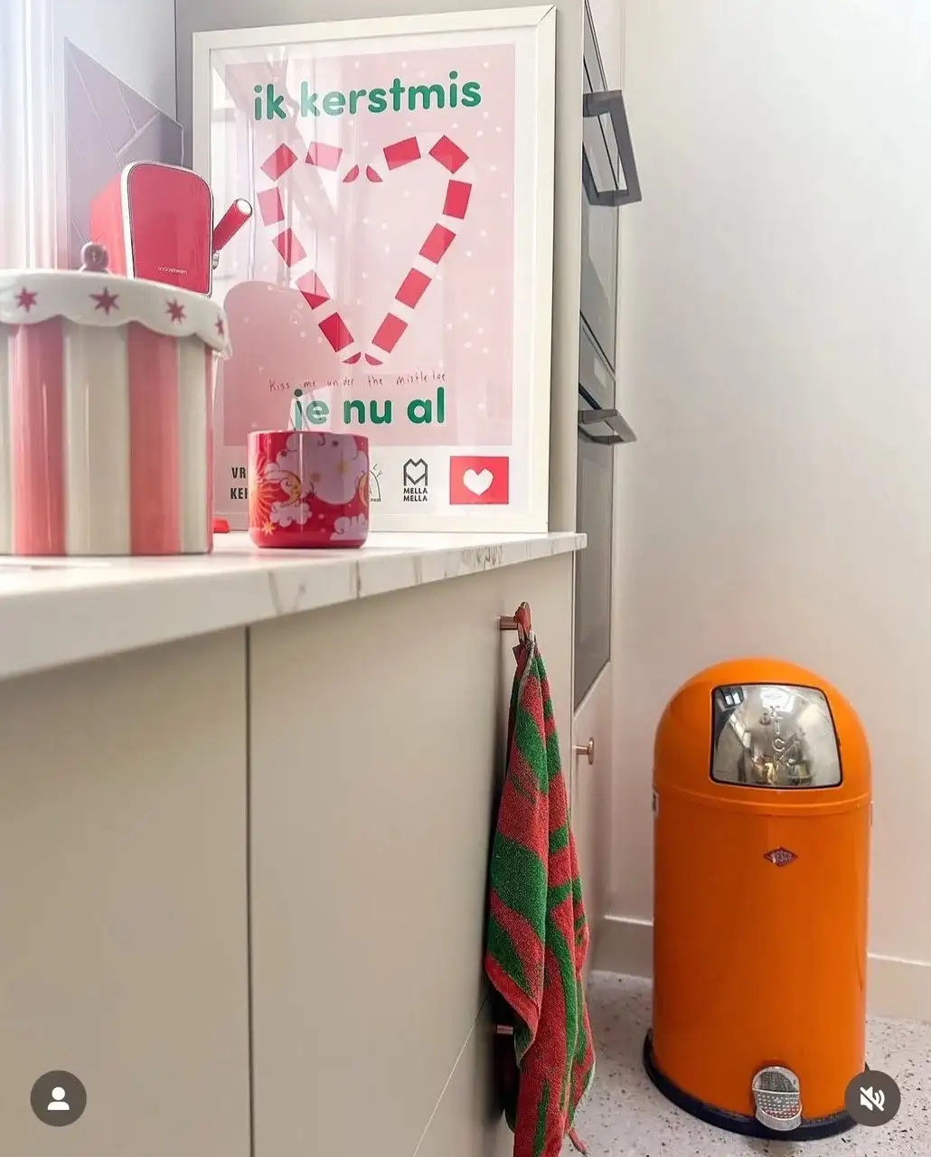 Vaat Amsterdam keukendoek I Love Zebra coral green - Afbeelding 3