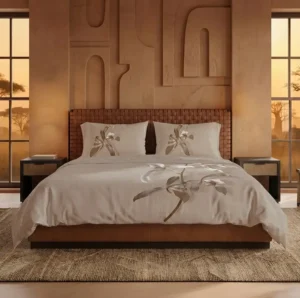 Heckettlane dekbedovertrek Nairobi Suite satijn taupe-grey - 2-persoons 200x200/220cm + 2 slopen