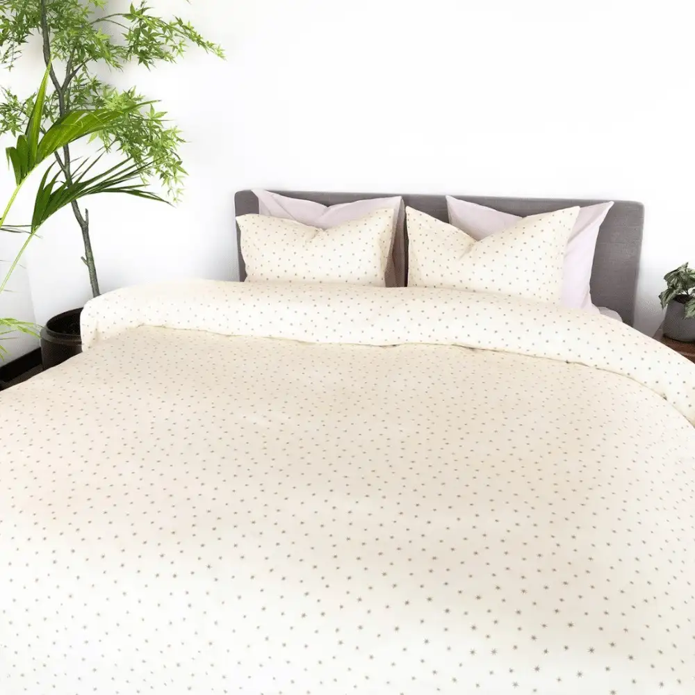 Kayori dekbedovertrek Hoshi flanel offwhite - Afbeelding 3