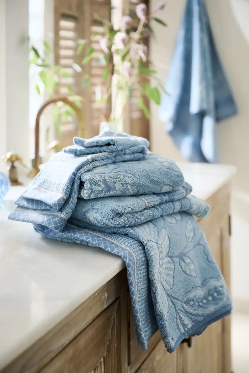 PiP studio badserie Jasmin Jacquard light blue - Afbeelding 3