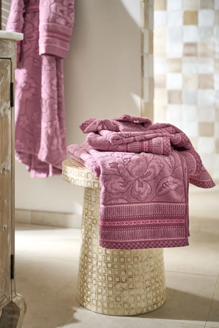 PiP studio badserie Jasmin Jacquard light pink - Afbeelding 4