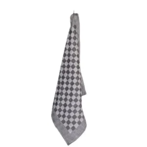 Jorzolino theedoek Check BBQ grey