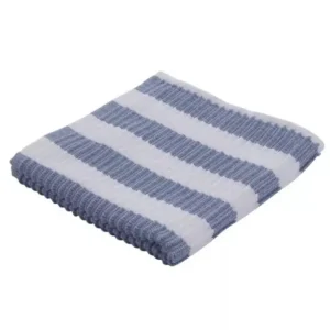 Jorzolino vaatdoek 32x32cm wit-grijsblauw