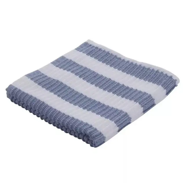 Jorzolino vaatdoek 32x32cm wit-grijsblauw