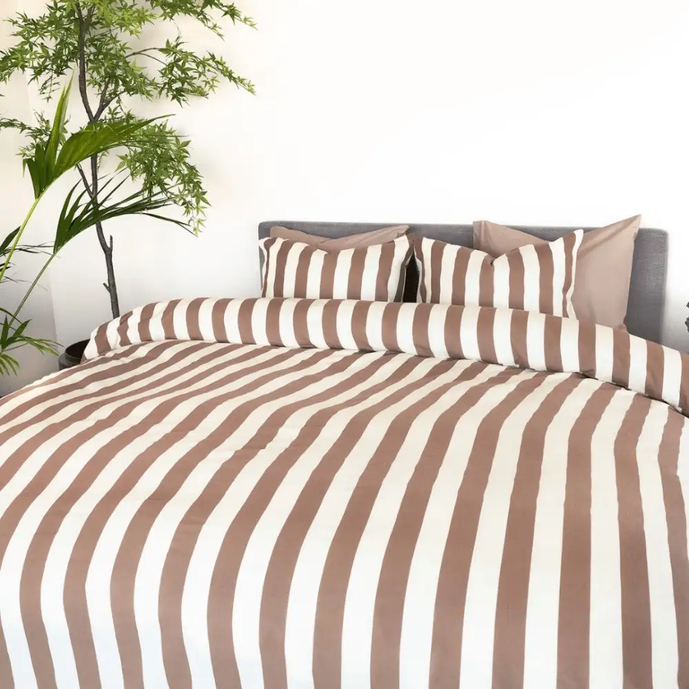 Kayori dekbedovertrek Jula flanel taupe - Afbeelding 3