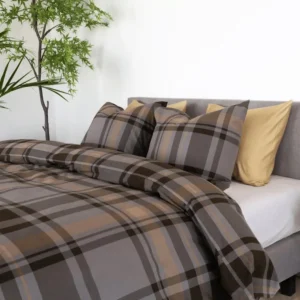 Kayori dekbedovertrek Anya flanel taupe