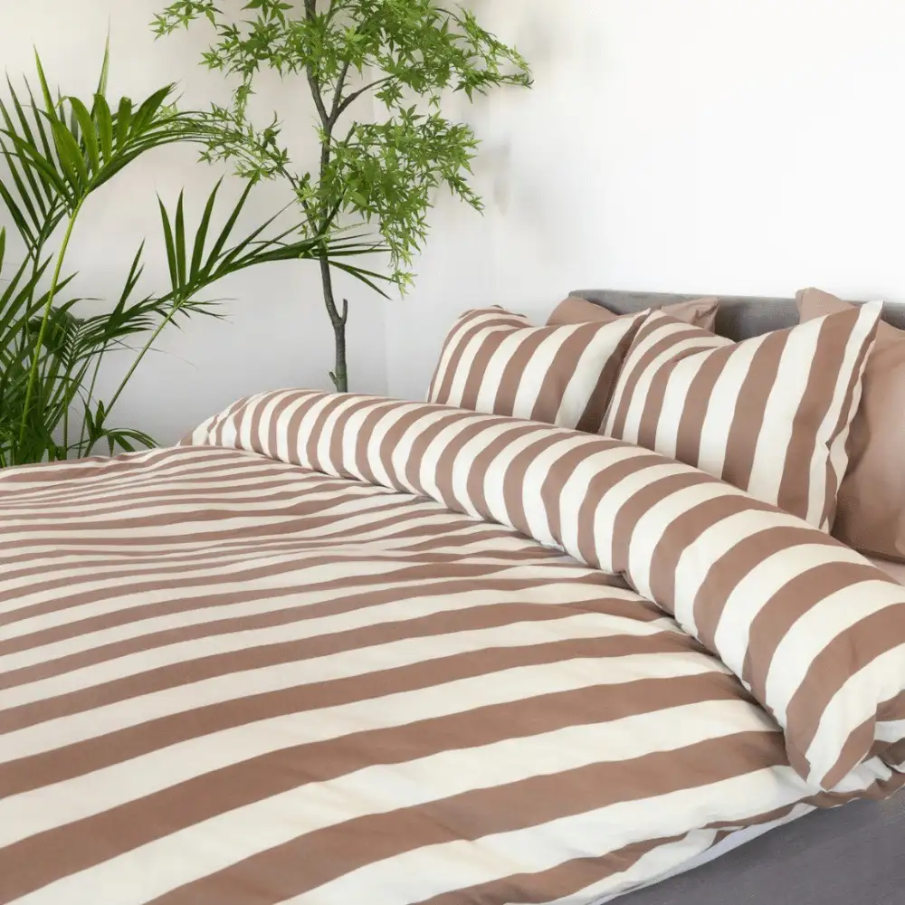 Kayori dekbedovertrek Jula flanel taupe