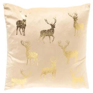 Kerst sierkussen Nordic Reindeer 45x45cm brazillian sand