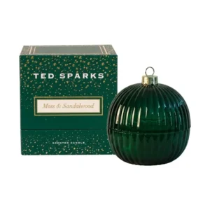 Ted Sparks geurkaars kerstbal Moss & Sandalwood