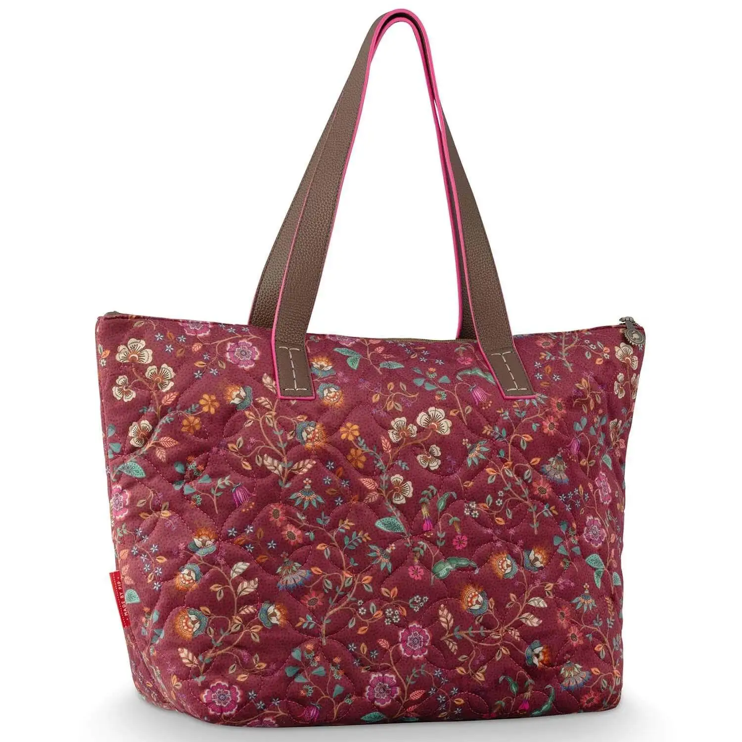 PiP Studio tote bag Tilda Flora Bangelore medium dark pink - Afbeelding 6