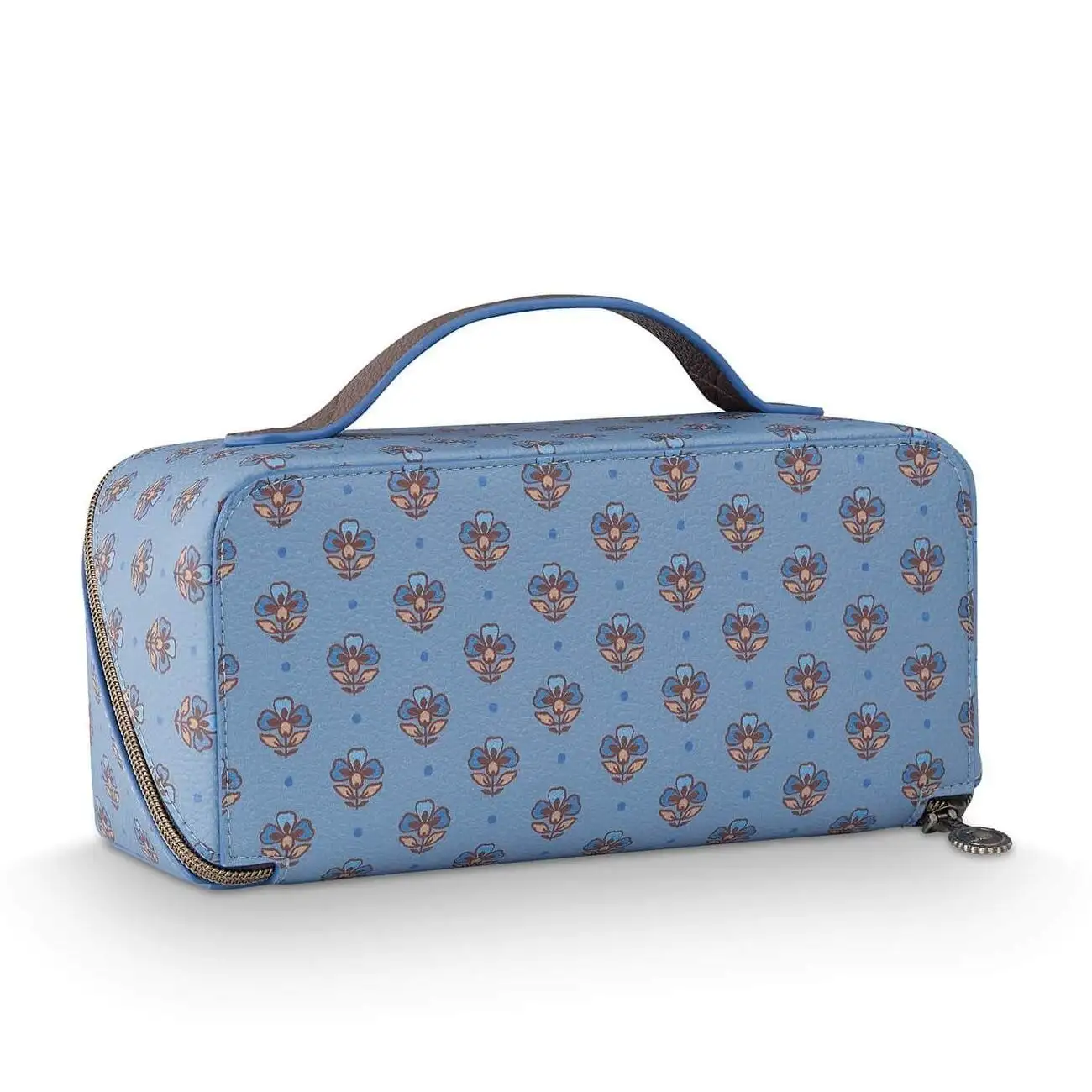 PiP Studio cosmetic bag Cyrille Jaipur Flower medium blue - Afbeelding 2