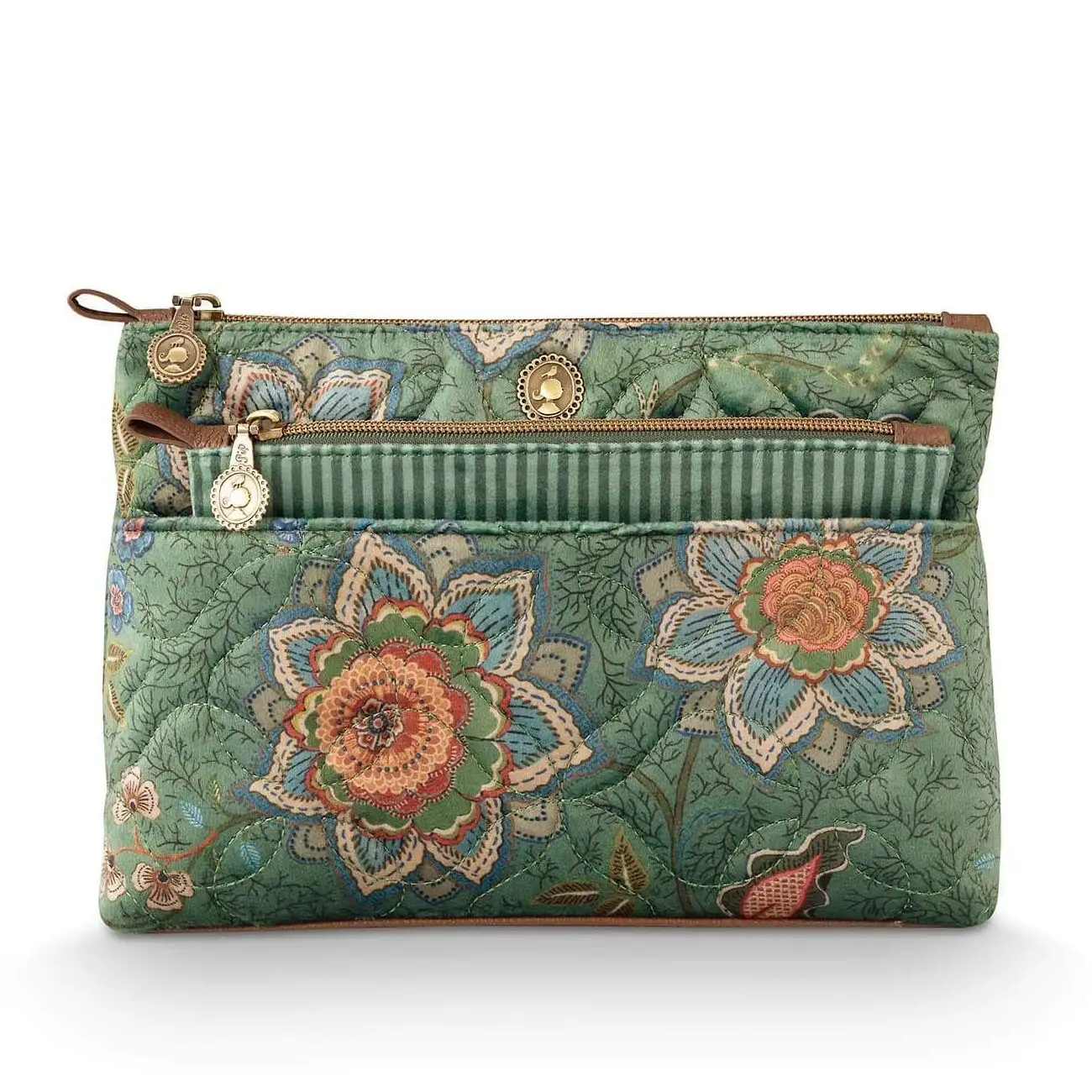 PiP Studio cosmetic bag set Caryn Mumbai Morning green - Afbeelding 3