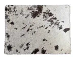 Mars en More placemat koehuid rechthoek zwart 30x40cm