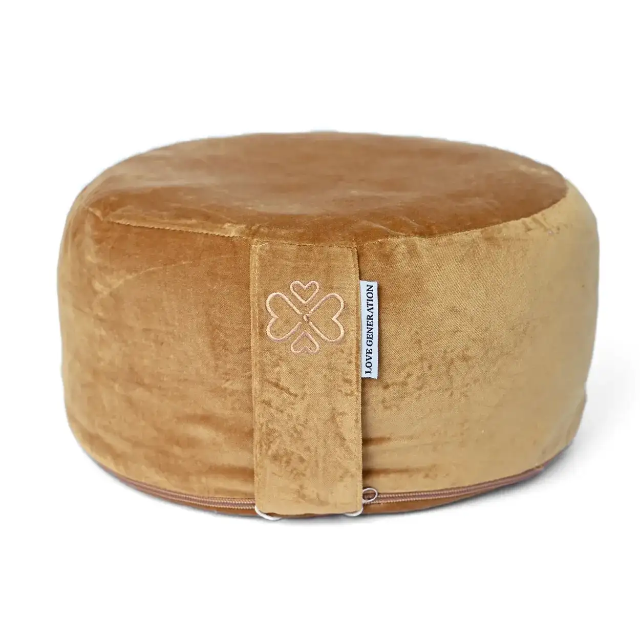 Love generation meditatiekussen Velvet goud 30x15cm - Afbeelding 2