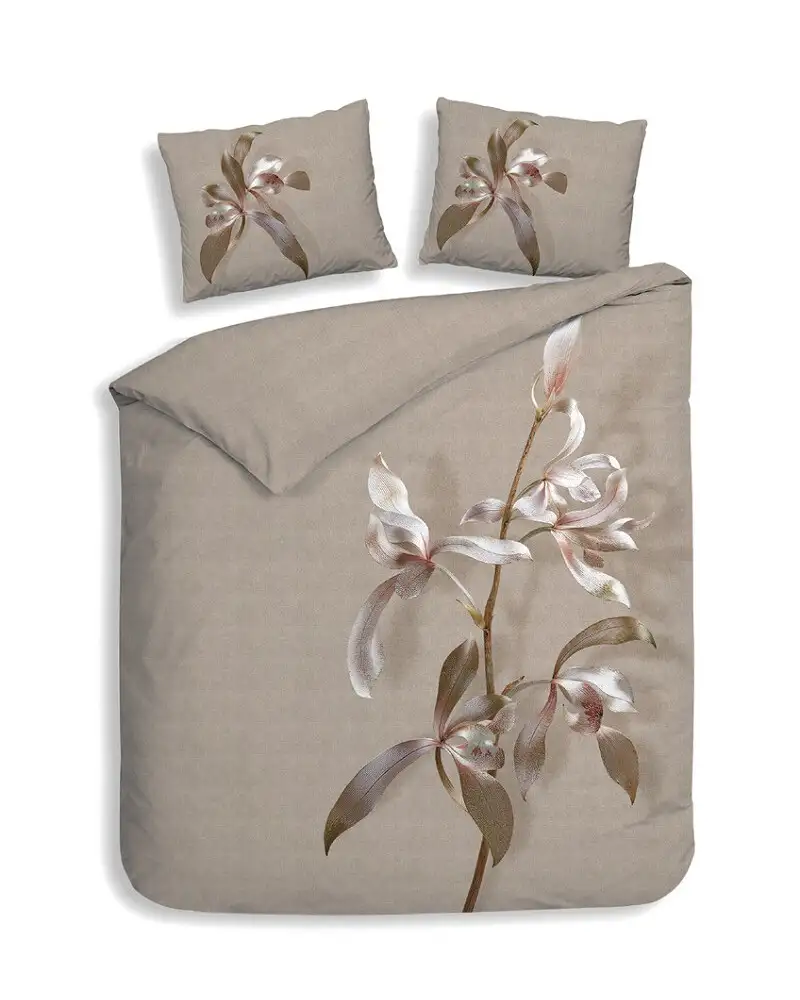 Heckettlane dekbedovertrek Nairobi Suite satijn taupe-grey - Afbeelding 3