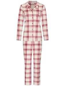 Pastunette dames pyjama Alpine Creme 121262-102-2 dark red