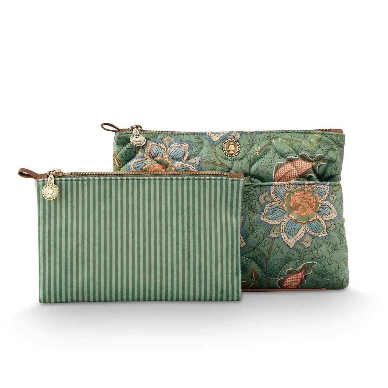 PiP Studio cosmetic bag set Caryn Mumbai Morning green