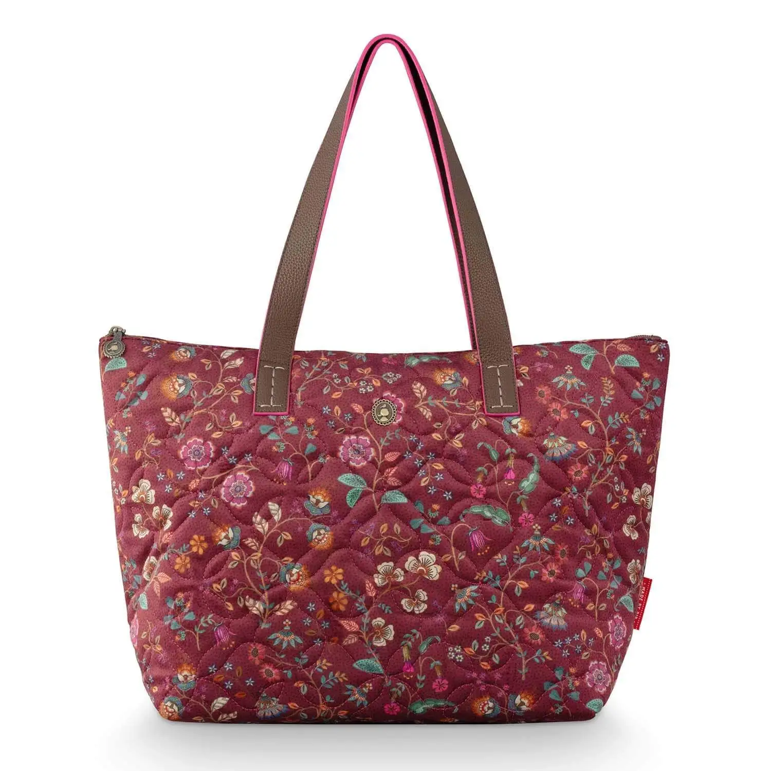 PiP Studio tote bag Tilda Flora Bangelore medium dark pink