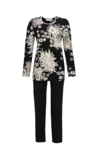 Ringella Cherie Line dames pyjama 5571206 schwarz