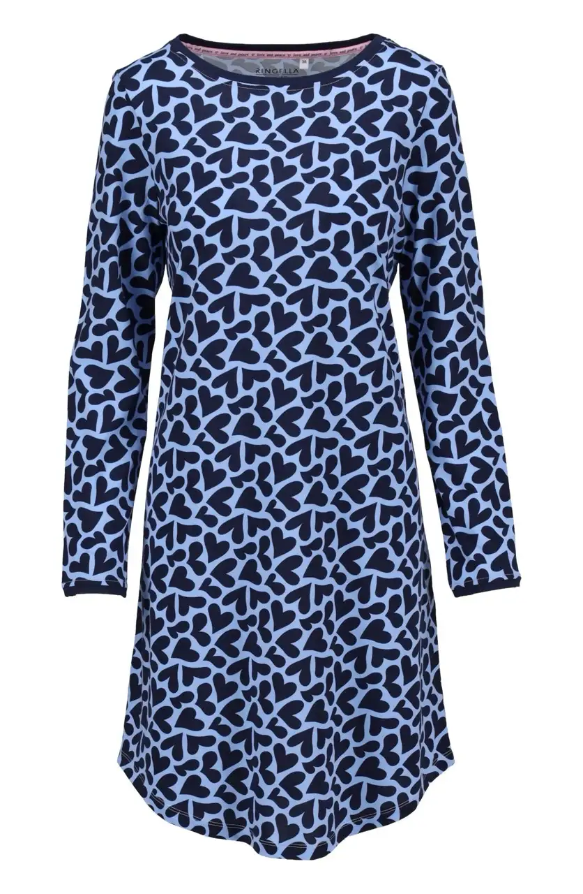 Ringella dames nachthemd Hart 6511011 air blue